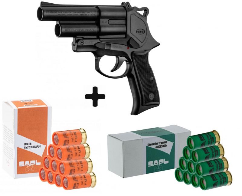 Pistolet Gomm-Cogne  GC54 Double Action SAPL "kit munitions" cal.12/50