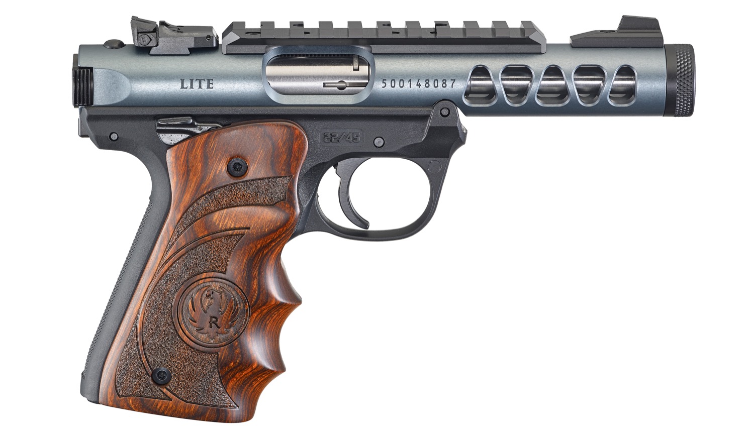 Pistolet RUGER 22/45 Lite Gray Target calibre 22 Lr - Armurerie Lavaux.