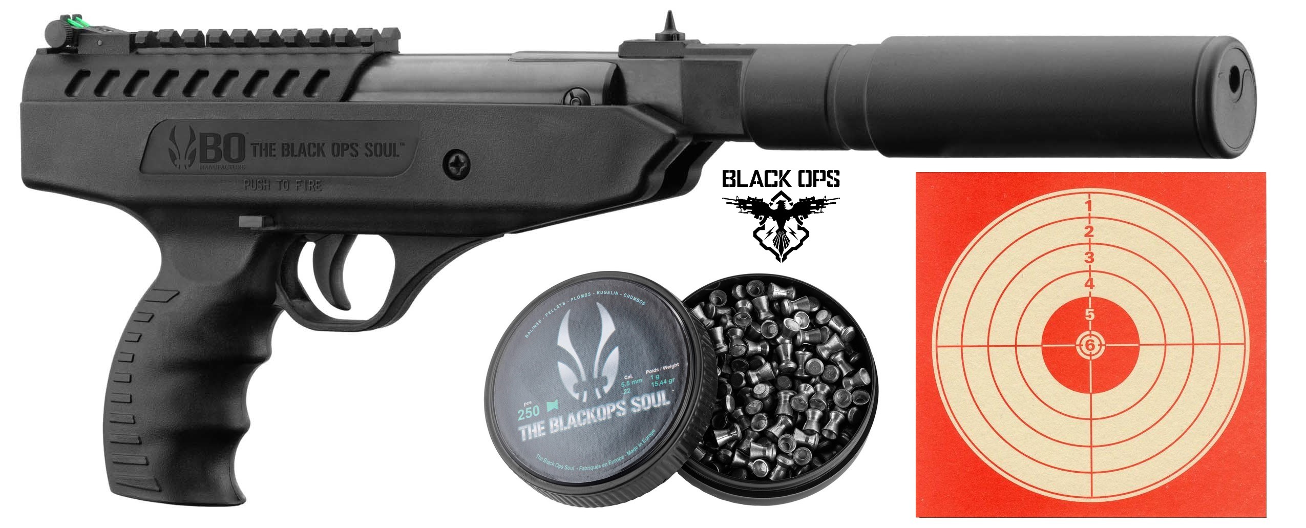 Pack Carabine Black OPS Sniper Tactical 4,5mm 20 Joules - Armurerie Loisir