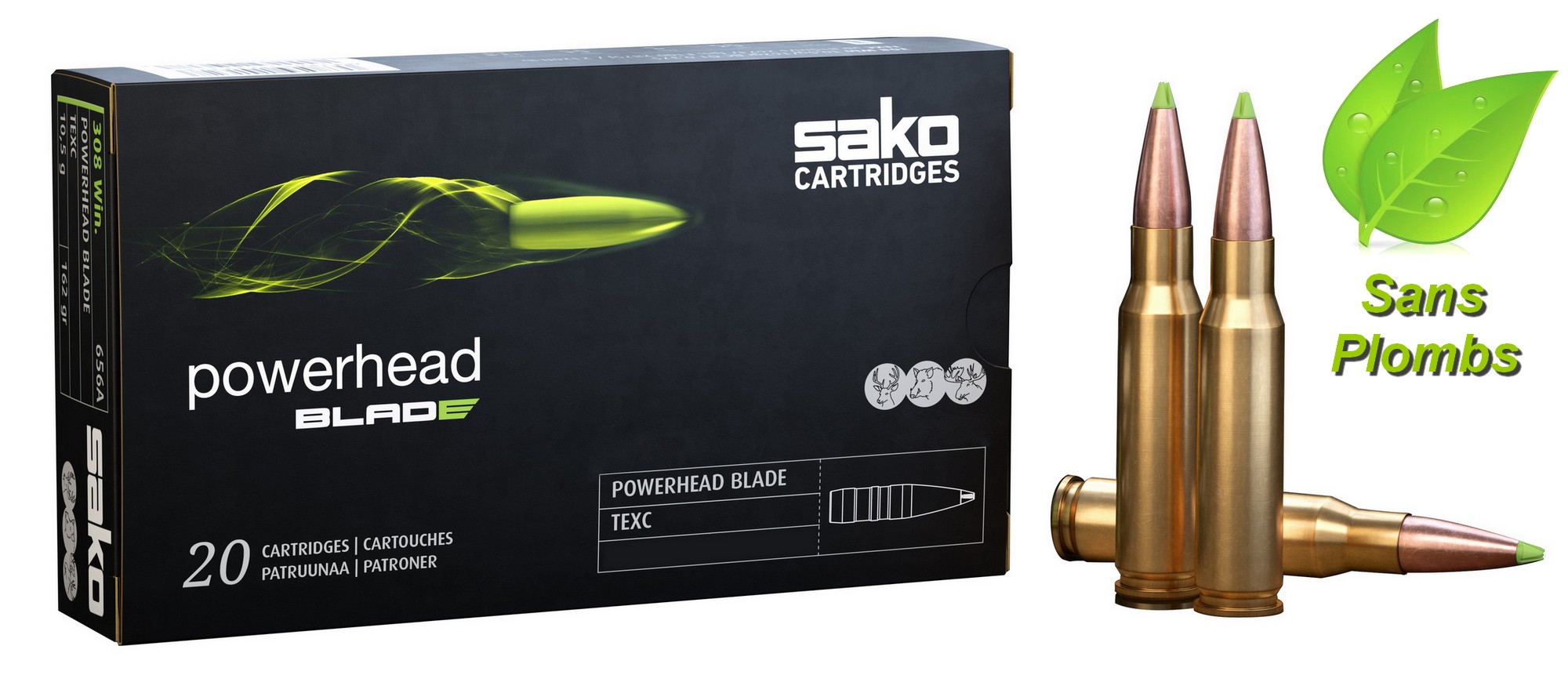SAKO cal.6,5 Creedmoor POWERHEAD Blade TXM 120 grains 7.8 grammes /20 Rayon Chasse sur