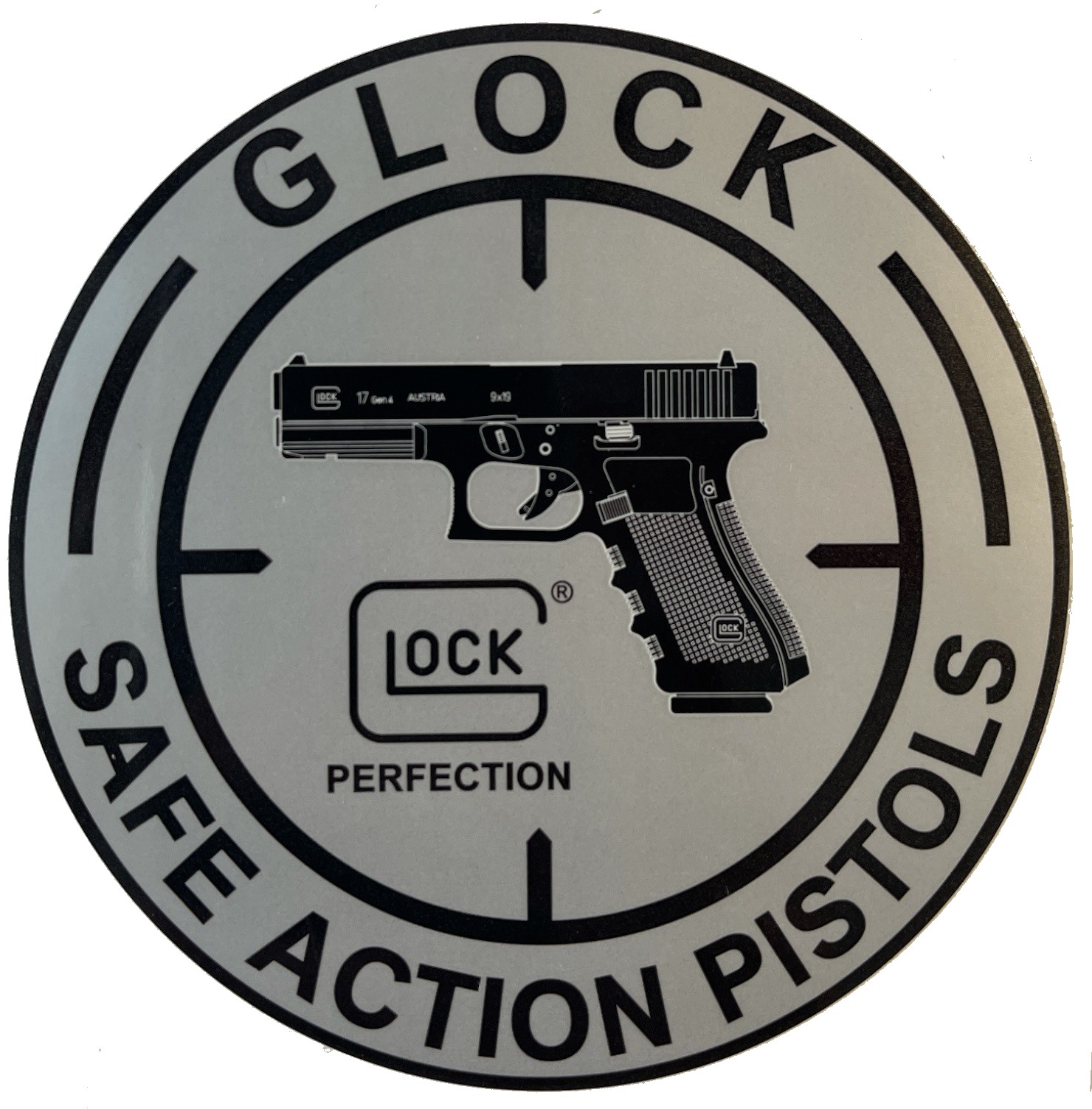 STICKER GLOCK PISTOLET REVOLVER SAFE ACTION PISTOLS AUTOCOLLANT GA088 