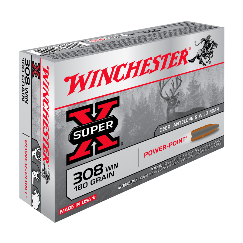WINCHESTER cal.308 Win Power Point 180 grains 11.7 grammes /20