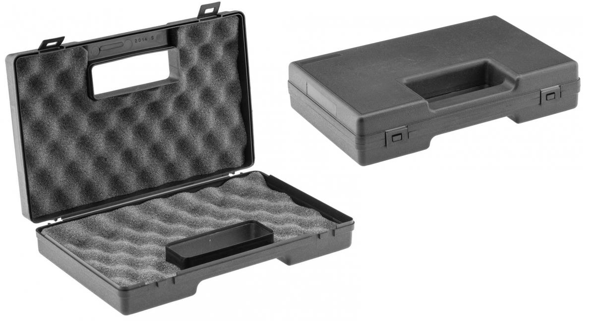Mallette Polycarbonate Noire Pour Arme De Poing – 315 X 245 X 70 Mm, Mousse Alvéolée, Points De Cadenas