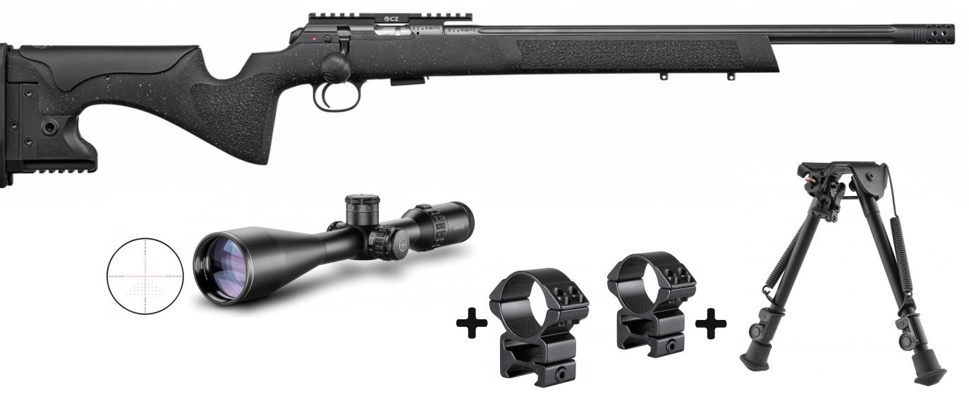 Carabine 22LR CZ 457 "LRP" Black LONG RANGE PRECISION "Pack PRS HAWKE