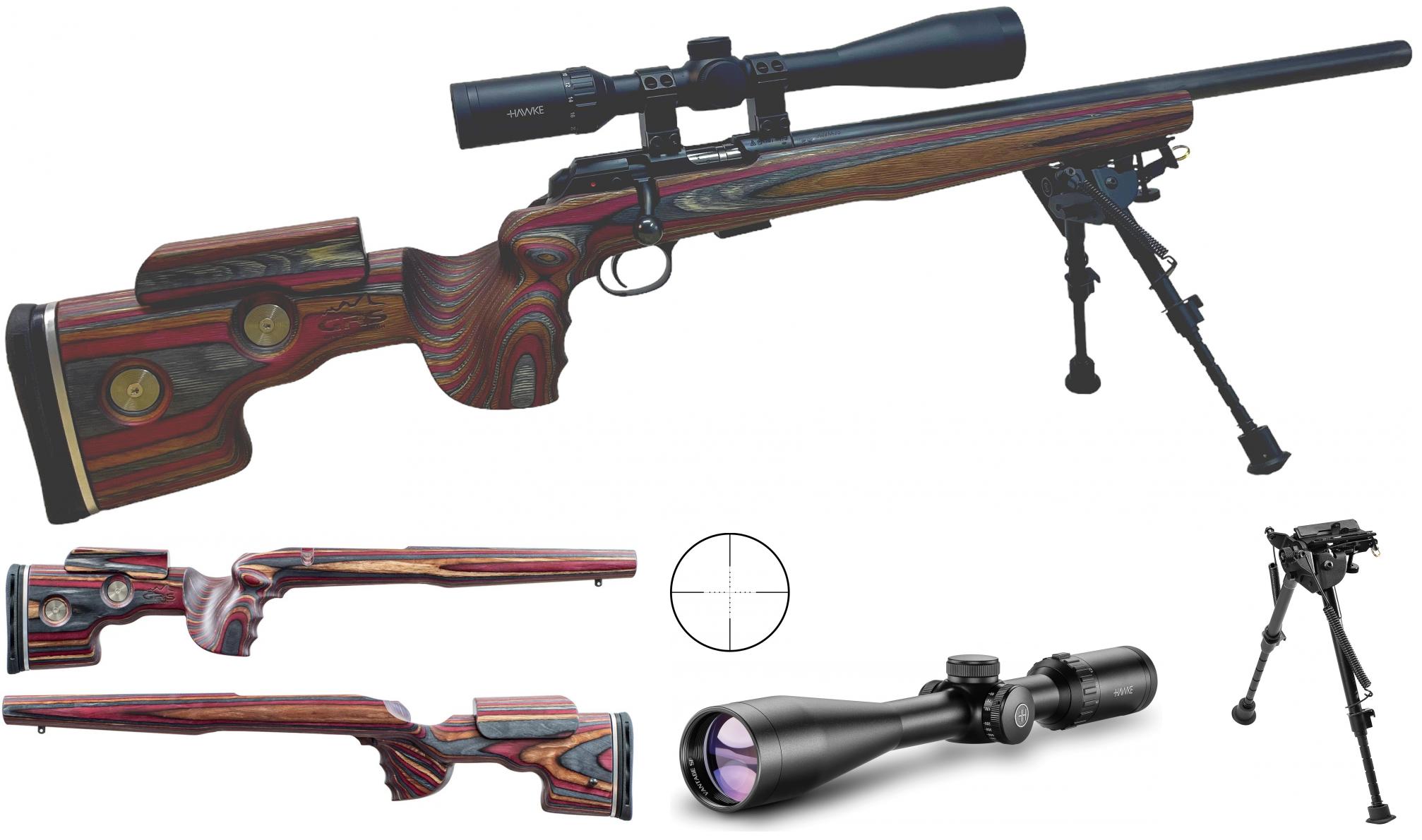 Pack Carabine de tir Howa cal.6,5 creedmoor crosse GRS et Lunette 6-24x50