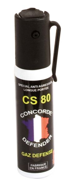 Bombe lacrymogène de poche Gaz CS 80 % CONCORDE - 25 ml