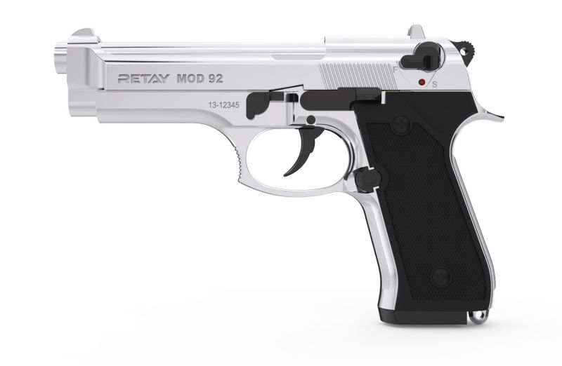 Pistolet à blanc RETAY Mod.92 Nickelé Cal.9mm PAK