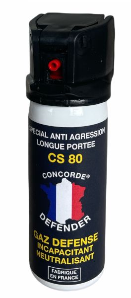 Bombe lacrymogène Gaz CS 80% CONCORDE - 50 ml