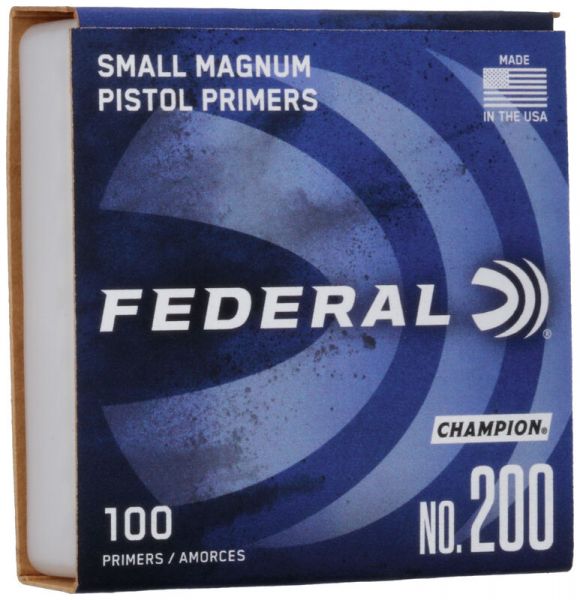 Amorces FEDERAL Primers Champion 200 Small Pistol Magnum/100