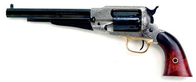 Revolver à Poudre Noire Pietta REMINGTON 1858 Army Old Silver 