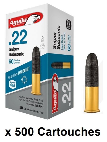 AGUILA 22lr Sniper Subsonic /500