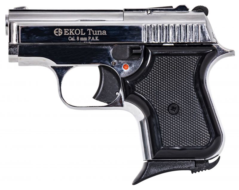 Pistolet d'alarme EKOL Tuna Chromé Cal.8mm PA