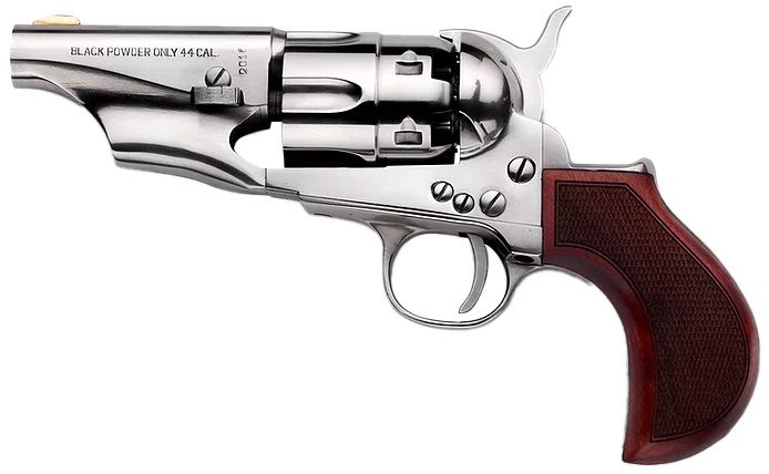 Revolver à Poudre Noire Pietta 1862 Pocket Police Acier Old Silver Cal.44