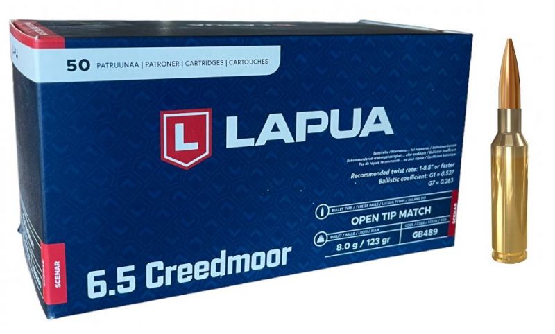 LAPUA cal.6,5 Creedmoor OTM Scenar 123gr - 8.0 grammes /50