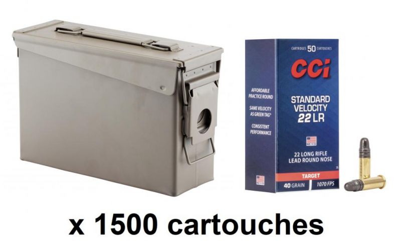 CCI 22lr Standard /Caisse TAN 1500 cartouches