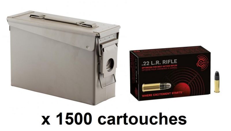 GECO 22 Lr Rifle /Caisse TAN 1500 cartouches