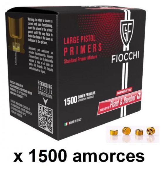 Amorces FIOCCHI Primers Large Pistol /1500