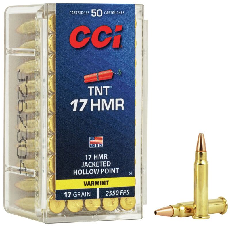 CCI cal.17 Hmr TNT Jacketed Hollow Point /50