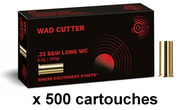 GECO cal.32 S&W Long WAD CUTTER /500