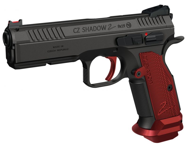 Pistolet CZ 75 Shadow 2 custom Cerakote Cobalt Rouge calibre 9x19