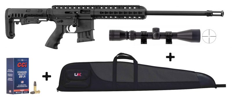 Carabine PALLAS BA-15 Tactical Black "Pack lunette 3-9x40 - Housse" cal.22lr