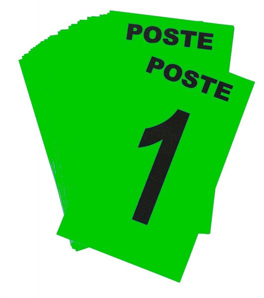 Cartes de Poste Numérotées 6 x 10 cm - Vert (paquet de 24)