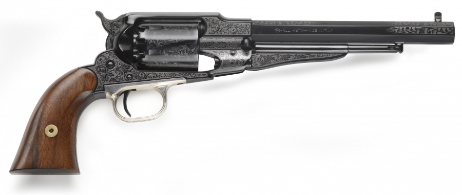 Revolver à Poudre Noire Pietta REMINGTON 1858 New Model Army Gravé "RG...