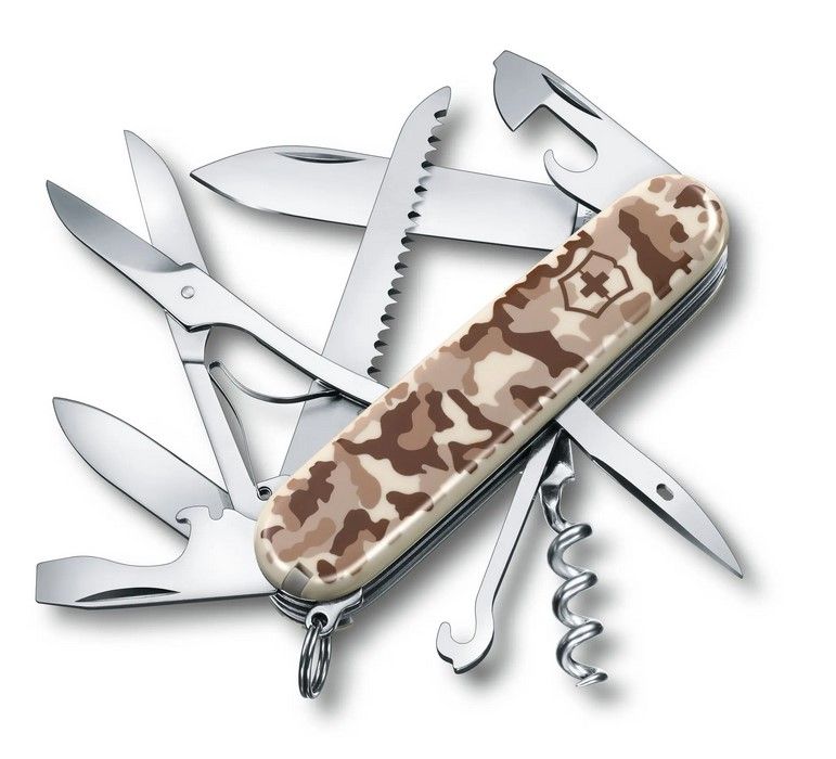 VICTORINOX HUNTSMAN DESERT CAMOUFLAGE - Couteau outdoor 15 fonctions