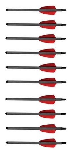 Flèches Carbone arbalète EK ARCHERY Cobra par 10 traits (7,5 pouces - 21 cm)