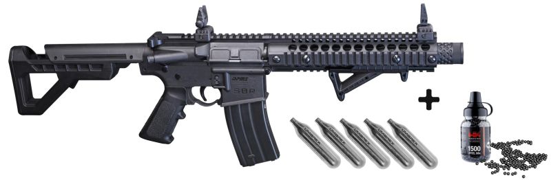 Carabine CROSMAN DPMS SBR Full Auto cal.4,5mm BB'S "Pack"