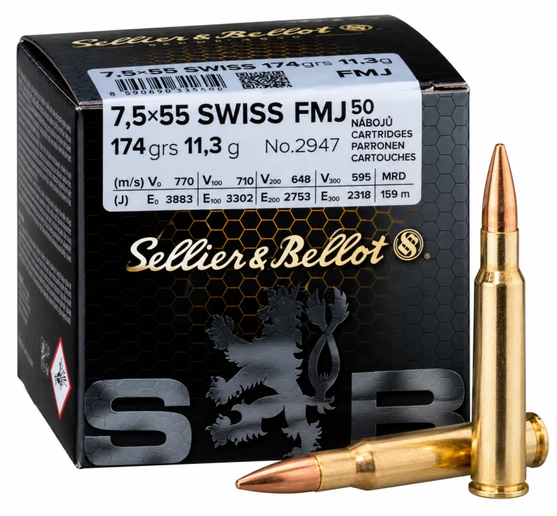 SELLIER & BELLOT cal.7,5x55 Swiss FMJ /50