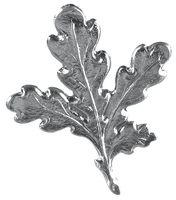Feuilles de chêne ARGENT en aluminium (lot de 10)