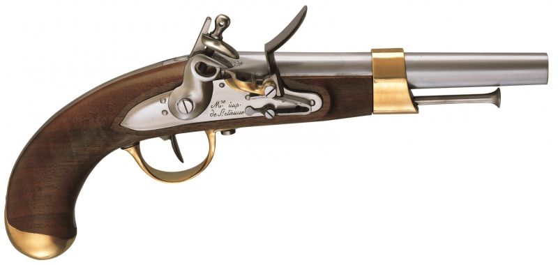 Pistolet à poudre noire PEDERSOLI AN XIII à silex cal.69