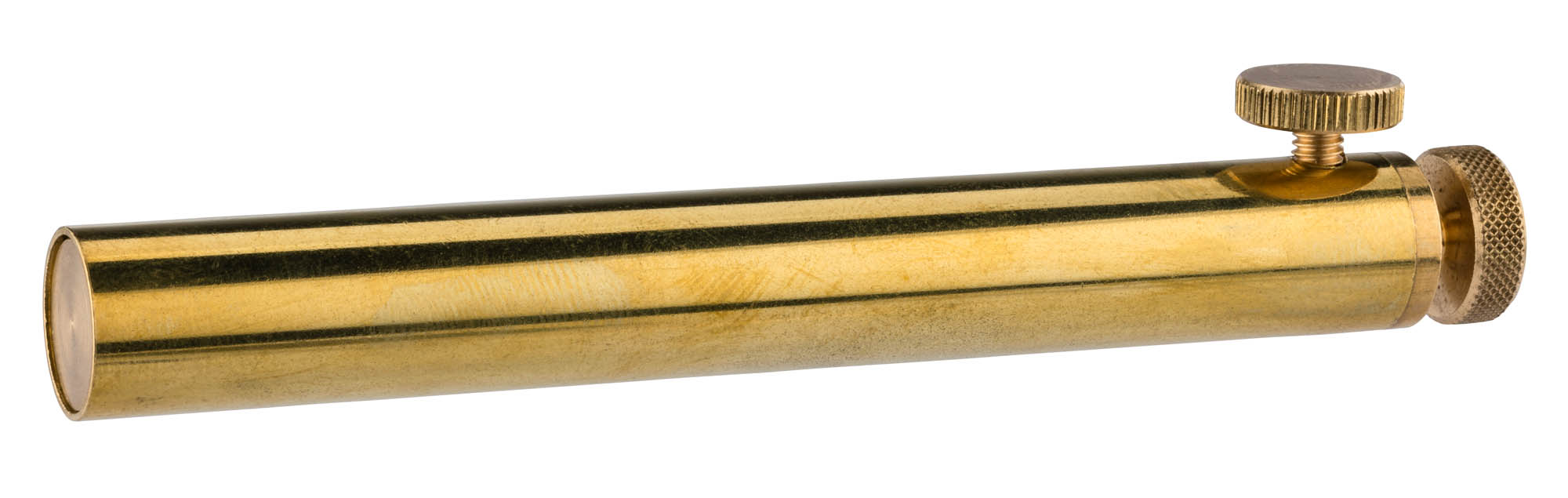Ancien Doseur à Poudre Et Plomb - Métal Et Manche Bois - Objet De Collection