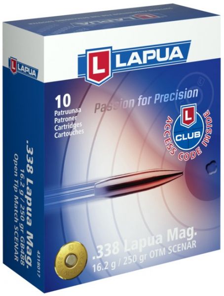 LAPUA cal.338 Lapua Mag Scenar 250gr - 16.2 grammes /10