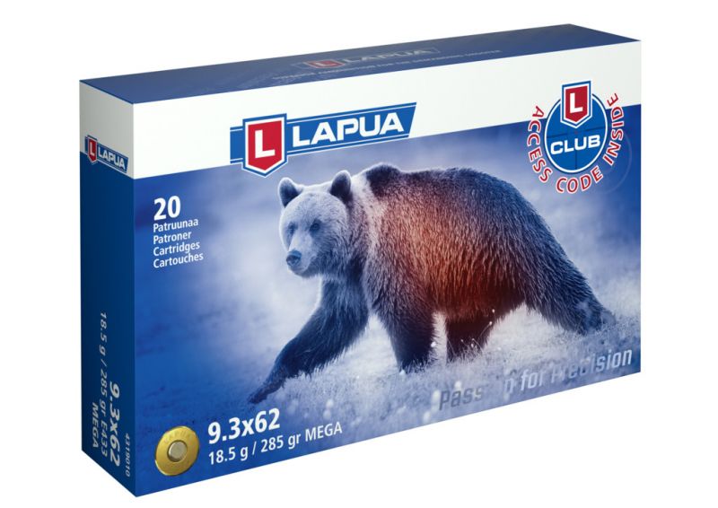 LAPUA cal.9,3x62 MEGA 285gr - 18.5 grammes /20