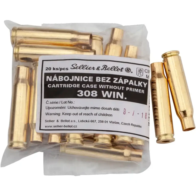 Douilles SELLIER & BELLOT cal.308 Win /20