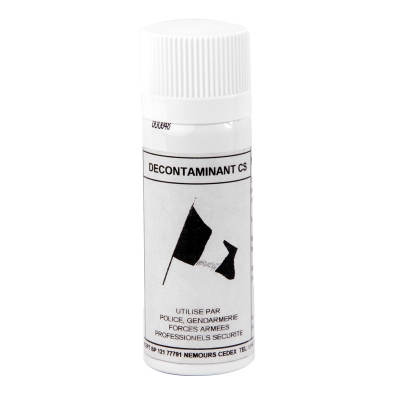 Spray décontaminant bombe lacrymogène Gaz et Gel CS - 50ml