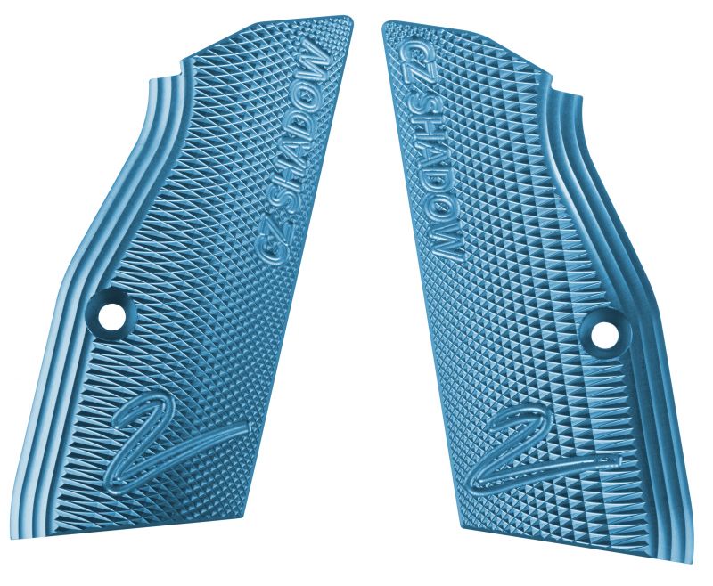 Plaquettes courtes aluminium CZ 75 Shadow 2 (Bleu)