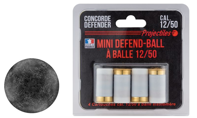Cartouches Balles Caoutchouc Cal.12/50 CONCORDE