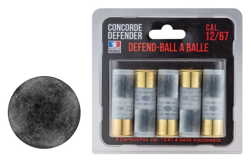 Cartouches Balles Caoutchouc Cal.12/67 CONCORDE