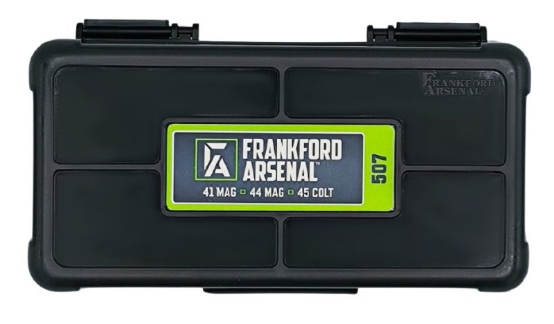 Boite à munitions FRANKFORD ARSENAL 50 cartouches cal.45 Colt - 44 Mag - 44/40 "Translucide fumée"
