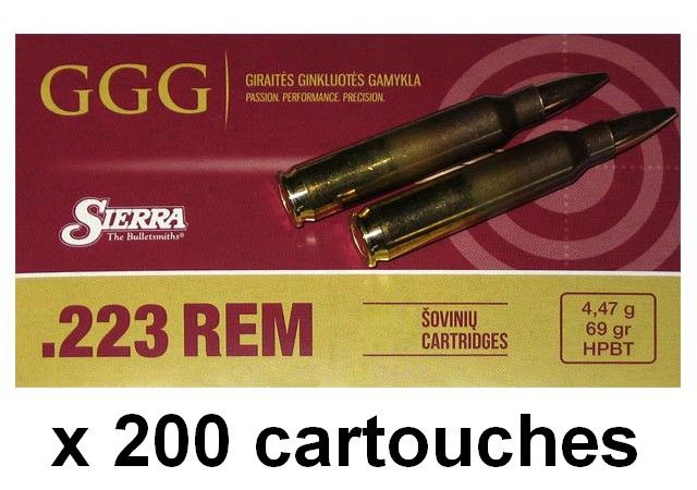 GGG cal.223 Rem SIERRA HPBT Matchking 69gr /200