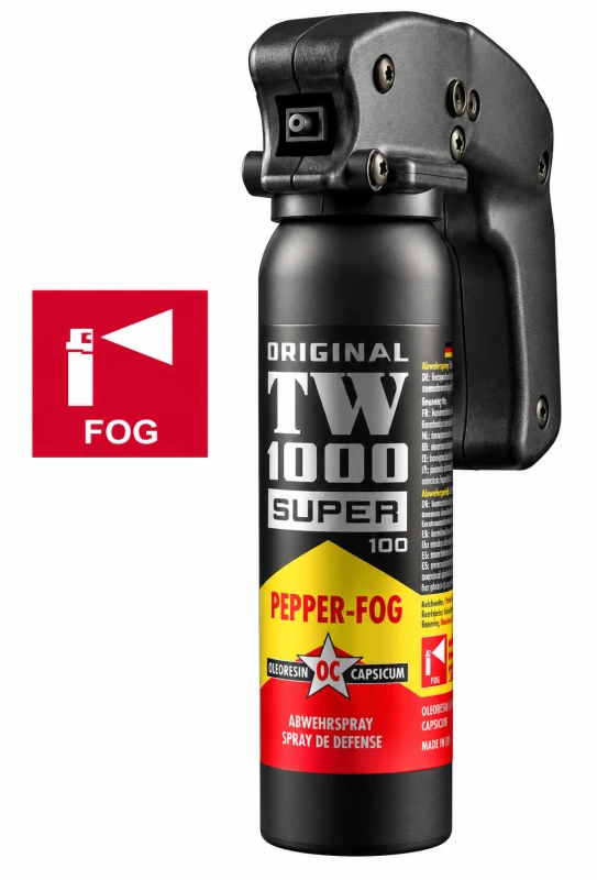 Bombe au poivre Gaz Super TW1000 - 100 ml avec poignée