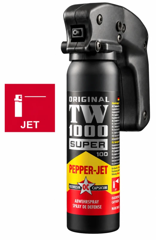 Bombe au poivre Jet TW1000 - 100 ml avec poignée