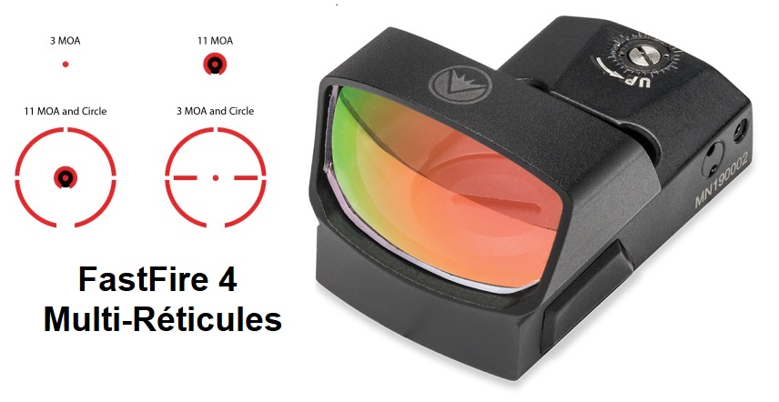 Point rouge BURRIS FASTFIRE IV (MultiRéticules) avec rail picatinny Optiques sur armurerie