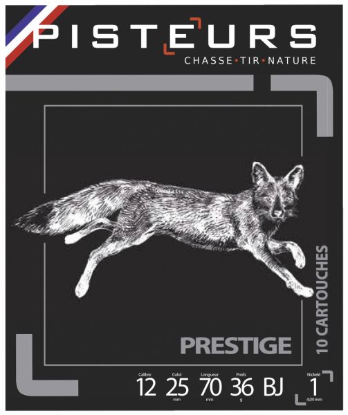 Cartouches PISTEUR Prestige Nickelé cal.12/70 36gr n°1 (boite de 10)