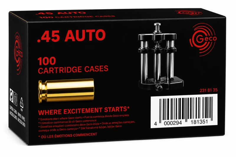 Douilles GECO .45 ACP /100