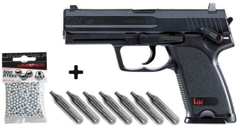 Pistolet HK USP ''Pack'' UMAREX cal.4,5mm BB'S (22 coups)