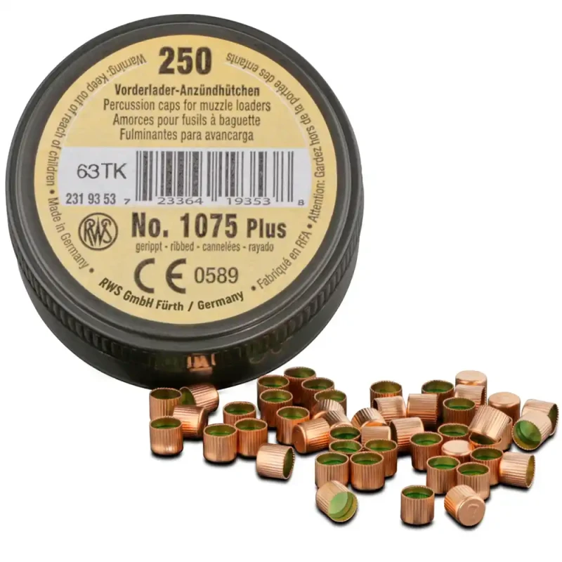 Amorces cannelées RWS 1075+ renforcées pour armes à poudre noire /250